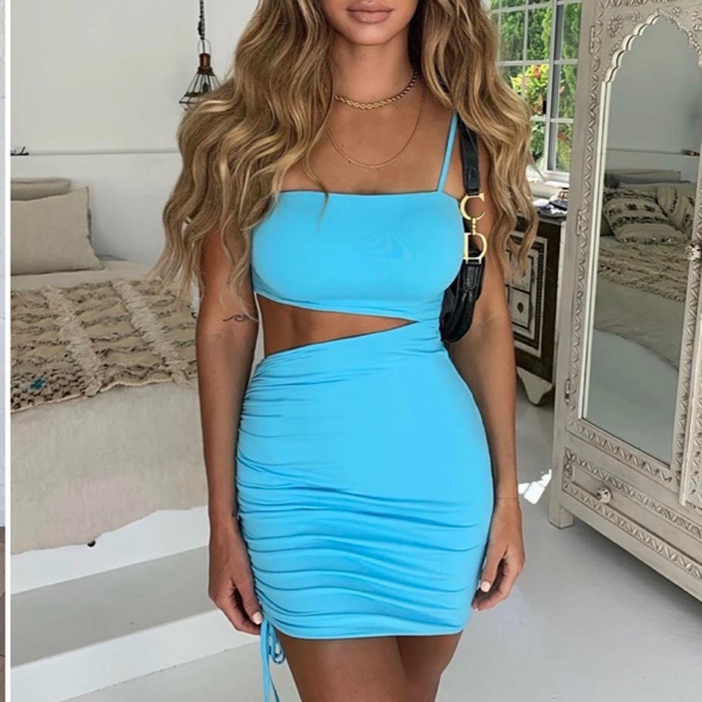 Tiger mist blue dress